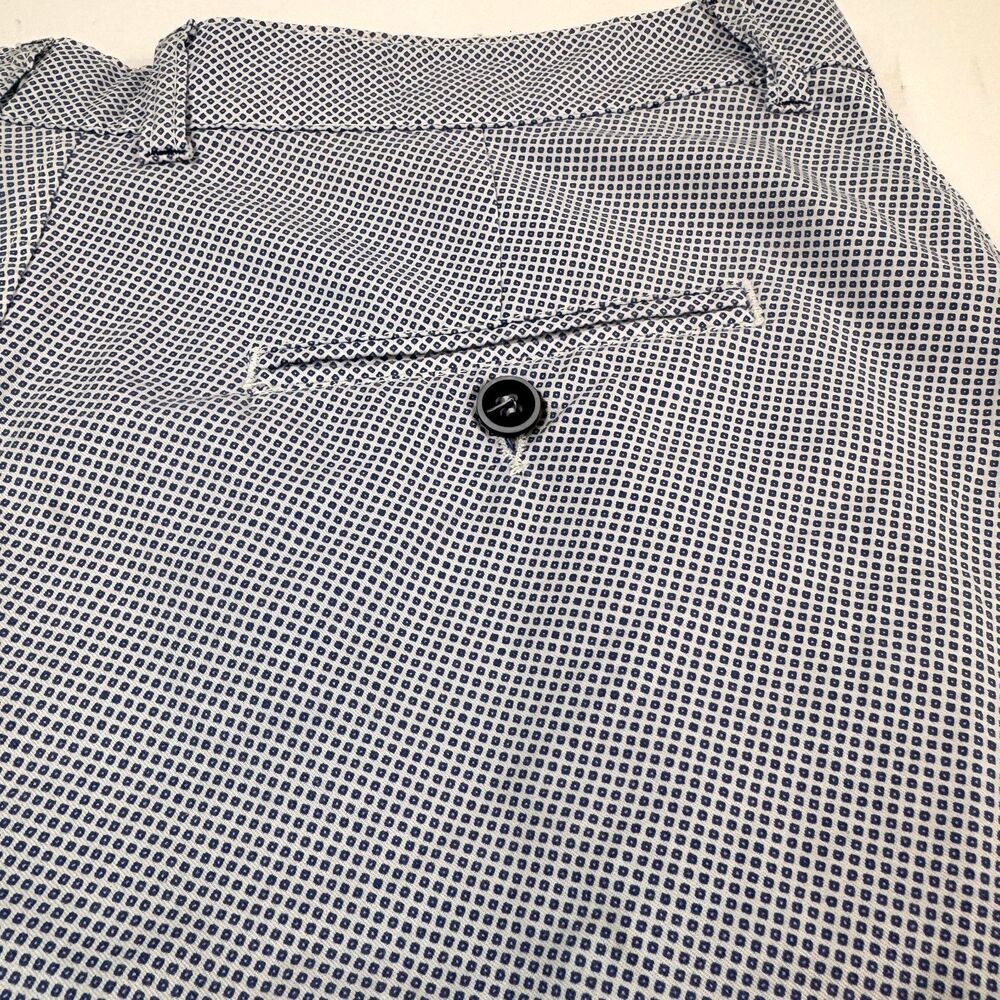 Mezzo Uomo Men's Blue White Bermuda Chino Shorts, 36, 100% Cotton Made in Greece - Picture 4 of 9